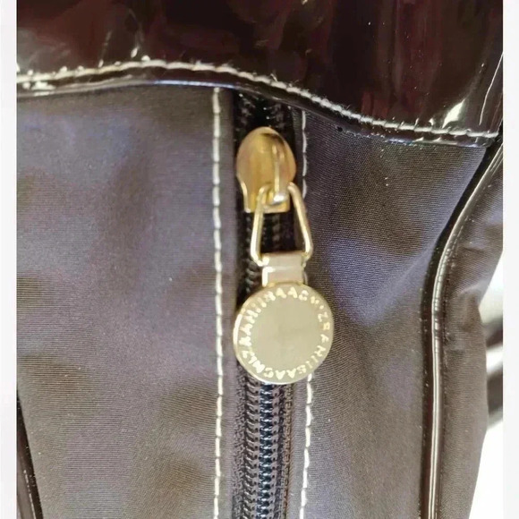 Isaac Mizrahi Brown Patent Leather Shoulder Bag  Purse - Picture 11 of 12